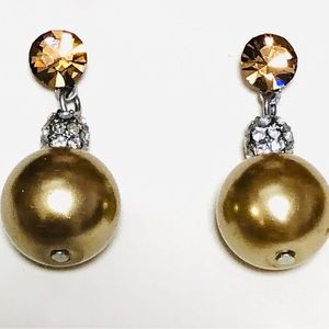 Pearl drop earrings, boutique jewelry